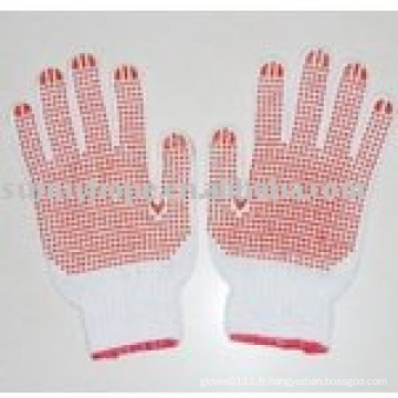 Gants en pointillé en PVC